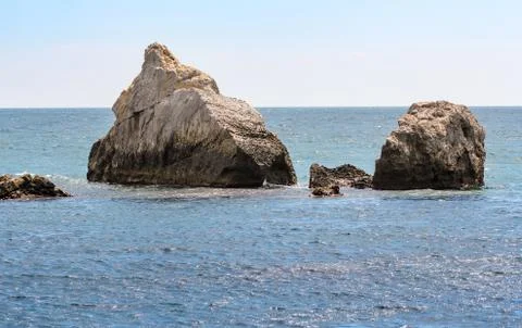 Seascape with rocks. Photos