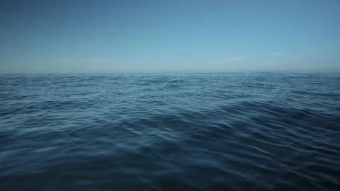 Seascape rolling waves across open ocean Stock Footage 204154428