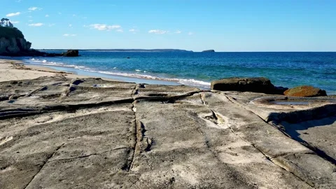 Seascape from a rugged rock platform Video stock 169207389