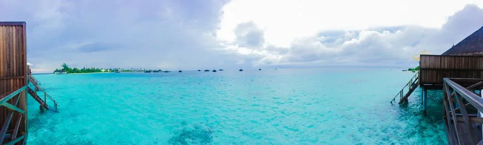Seascape, Scenic landscape. Travel tourism wide panorama background concept. Stock Photos