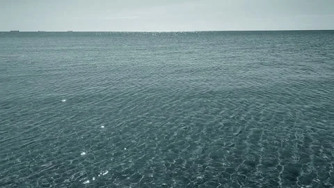 Seascape Sea Smooth surface blue sea blue sky Abstract sea view scenery Stock Footage 327657959