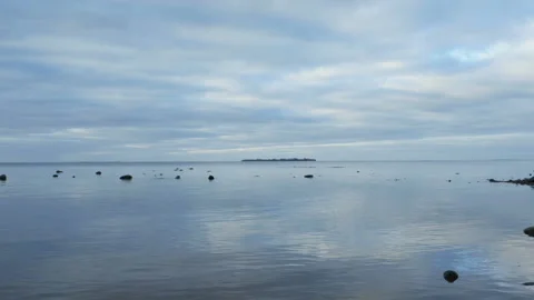 Seascape, sky reflected in the water Stock Footage 100606572