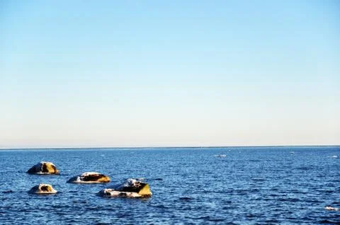 Seascape at springtime Stock Photos