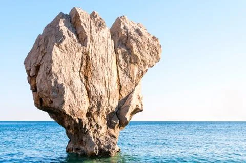 Seascape with stone Stock Photos