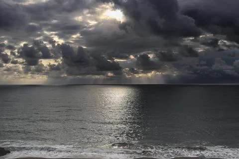 Seascape before the storm Stock Photos