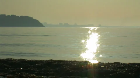 Seascape, sunlight on the water. Video stock 1007772