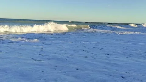 Seascape on sunrise Stock-Footage 166600821
