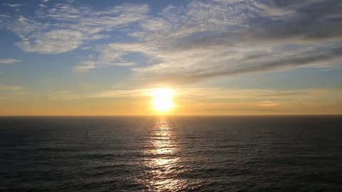 Seascape at sunset Stock Footage 102132629