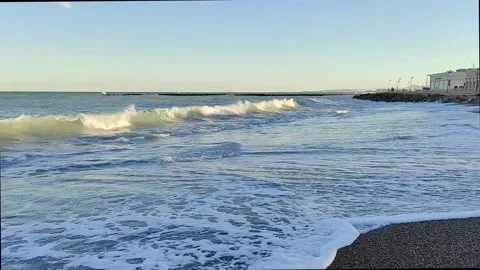 Seascape on sunset Stock-Footage 166600835