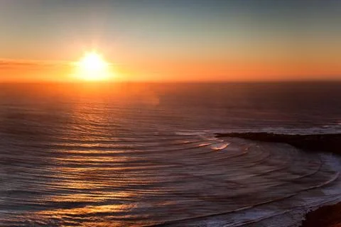 Seascape sunset Stock Photos