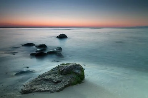 Seascape sunset Stock Photos