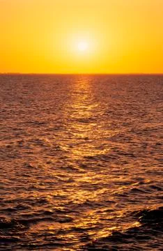 Seascape at Sunset Stock Photos