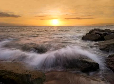 Seascape Sunset Stock Photos