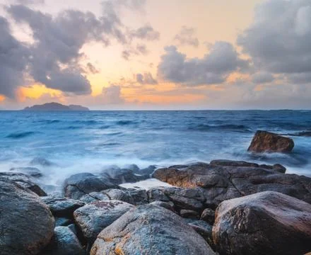 Seascape sunset Stock Photos