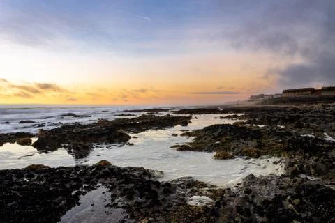 Seascape at Sunset Stock Photos