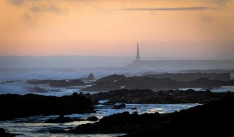 Seascape at Sunset Stock Photos