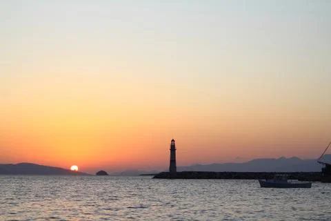 Seascape at sunset. Stock Photos