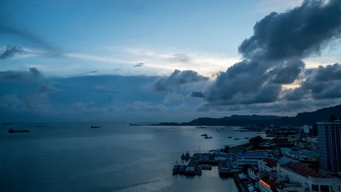 Seascape Sunset Timelapse Stock Footage 86779130