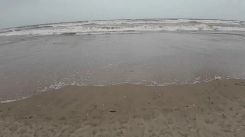 Seascape Of Tropical Beach With Gentle Rolling Waves Slow Motion Stock Footage 280562437