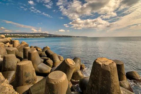 Seascape of VArna Stock Photos