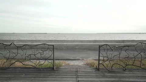 Seascape view in front of house Stock Footage 155967614