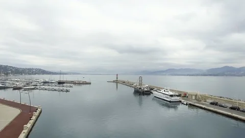 Seascape view of port Stock Footage 86565615