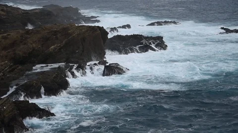 Seascape with waves and rocks Stock Footage 101487632