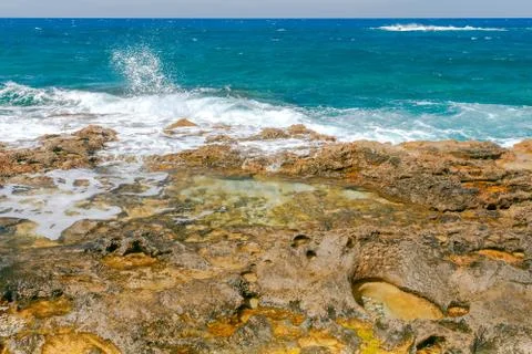 Seascape with waves. Stock Photos