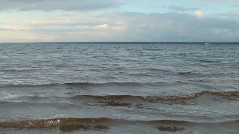 Seascape  waves run Stock Footage 81755621