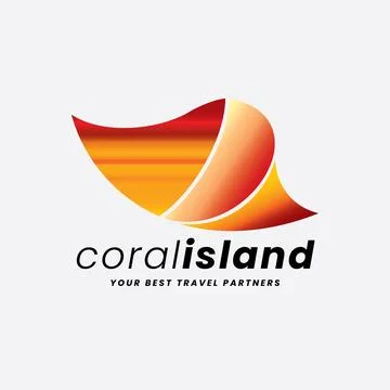 Seashell and Coral Logo Stock Illustration