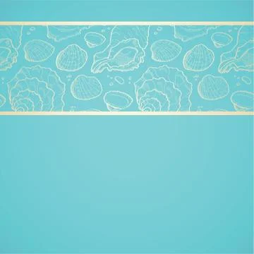 Seashell background Stock Illustration
