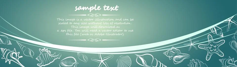 Seashell card Stock Illustration