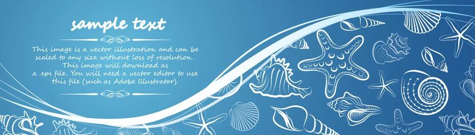 Seashell card Stock Illustration