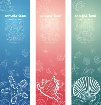 Seashell card Stock Illustration