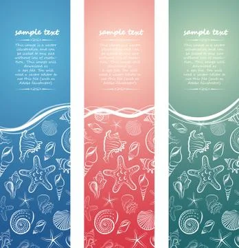 Seashell card Stock Illustration