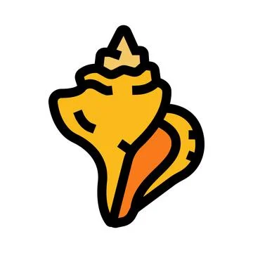 Seashell conch marine life vector isometric icon イラスト素材