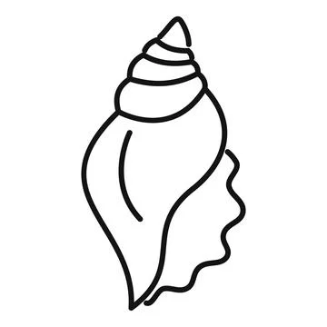 Seashell drawing representing summer vacation and marine life Stock Illustration