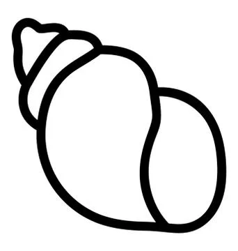 Seashell Emoji Vector 스톡 일러스트