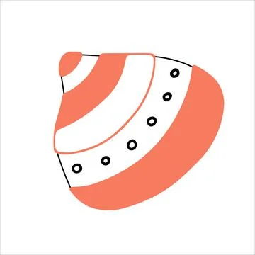 Seashell hand drawn doodle style. Vector illustration Illustrazione stock