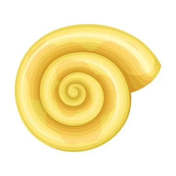 Seashell as Hard Marine Snail Shell Vector Illustration Stock Illustration