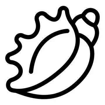 Seashell icon representing marine life and coastal living 스톡 일러스트