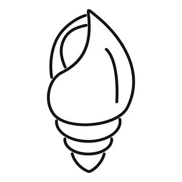 Seashell icon representing marine life and coastal living Stock Illustration