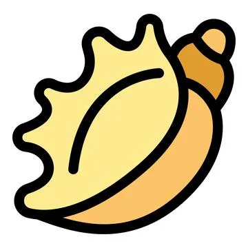 Seashell icon representing marine life and coastal beauty Stock Illustration