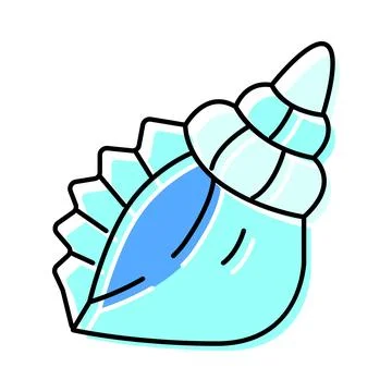 Seashell icon representing ocean beach summer vacation Stock Illustration