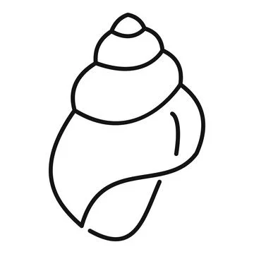 Seashell icon representing summer beach vacation and coastal living Stock Illustration