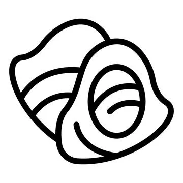 Seashell icon representing summer vacation and beachcombing Stock Illustration