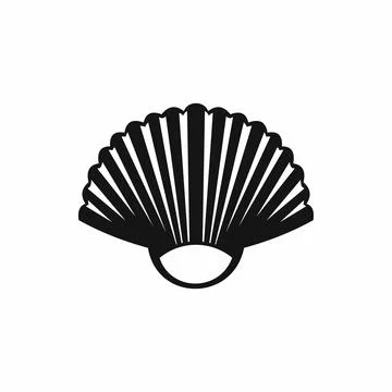 Seashell icon, simple style Stock Illustration