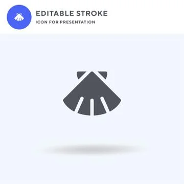 Seashell icon vector, filled flat sign, solid pictogram isolated on white, logo Stock Illustration