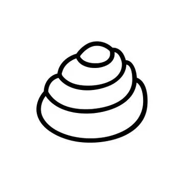 Seashell icon vector. Isolated contour symbol illustration Stock Illustration