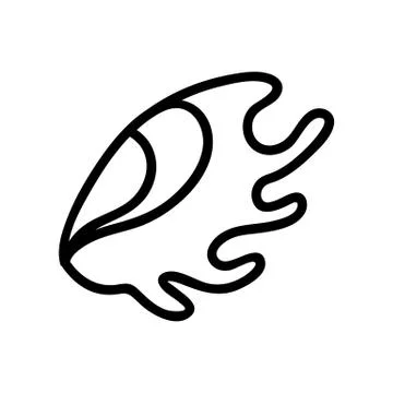 Seashell icon vector. Isolated contour symbol illustration 스톡 일러스트